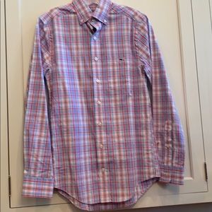 Vineyard Vines pink/blue/white plaid shirt Size XS